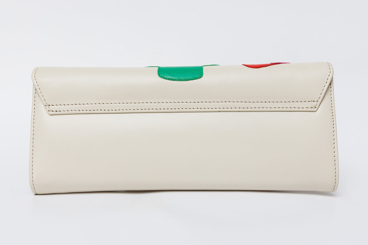 The Tario Cream Leather Clutch – Charmmory